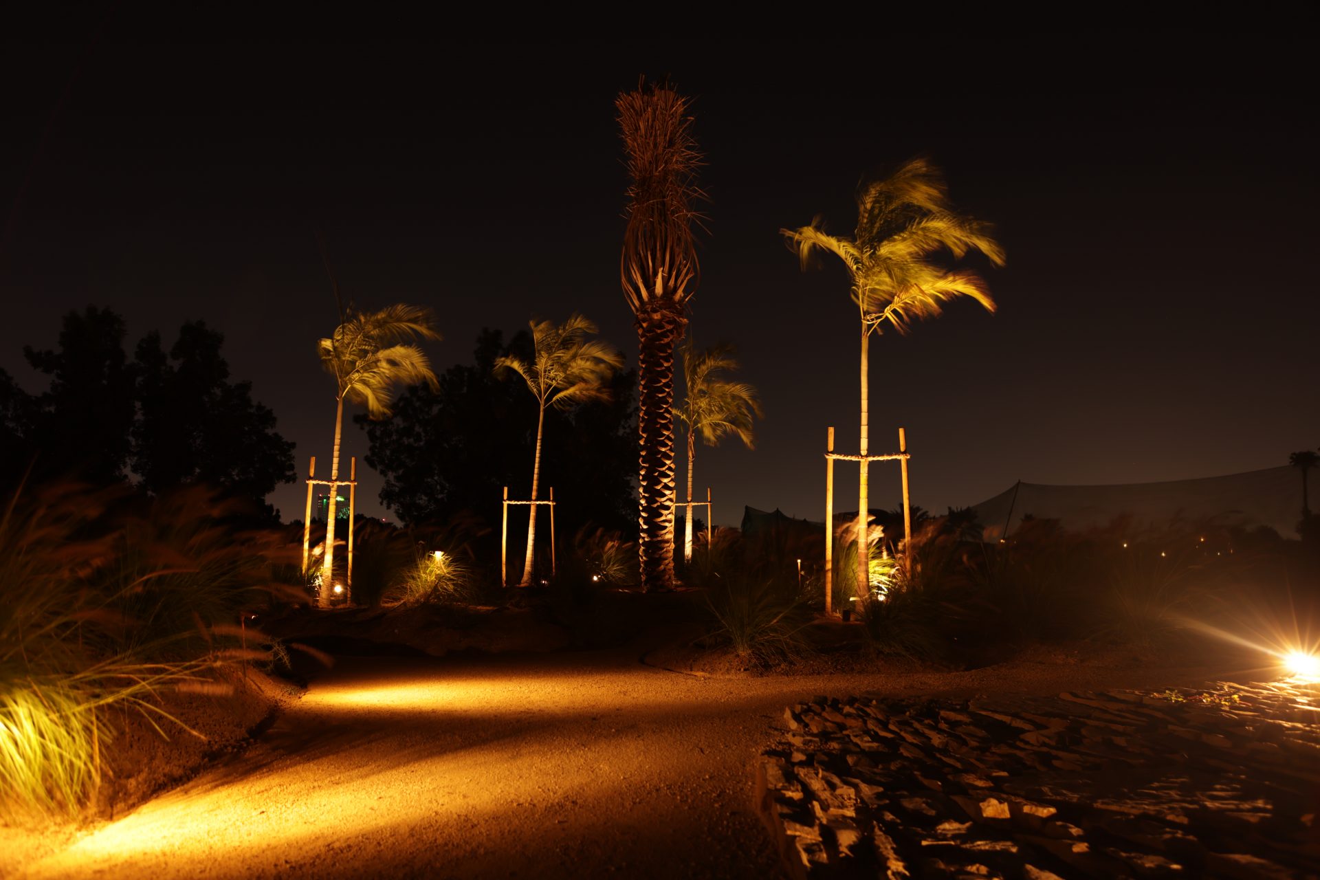 Dubai garden lighting project by Zain Masud Landscapes